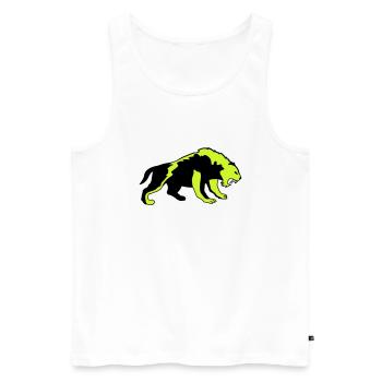 tiger 02 - Männer Premium Bio Tank Top - Weiß - Vorne - Michal (187cm)