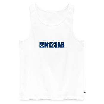 Custom Aviation - Flugzeug - Luffahrt - Pilot - Männer Premium Bio Tank Top - Weiß - Vorne - AI Model Male 178 light (178cm)