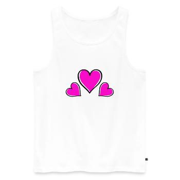 herz love - Männer Premium Bio Tank Top - Weiß - Vorne - Michal (187cm)