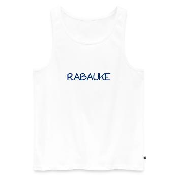 Rabauke - ungehobelter Mensch - ungezogenes Kind - Männer Premium Bio Tank Top - Weiß - Vorne - AI Model Male 178 light (178cm)