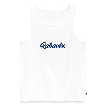Rabauke - ungehobelter Mensch - ungezogenes Kind - Männer Premium Bio Tank Top - Weiß - Vorne - Michal (187cm)
