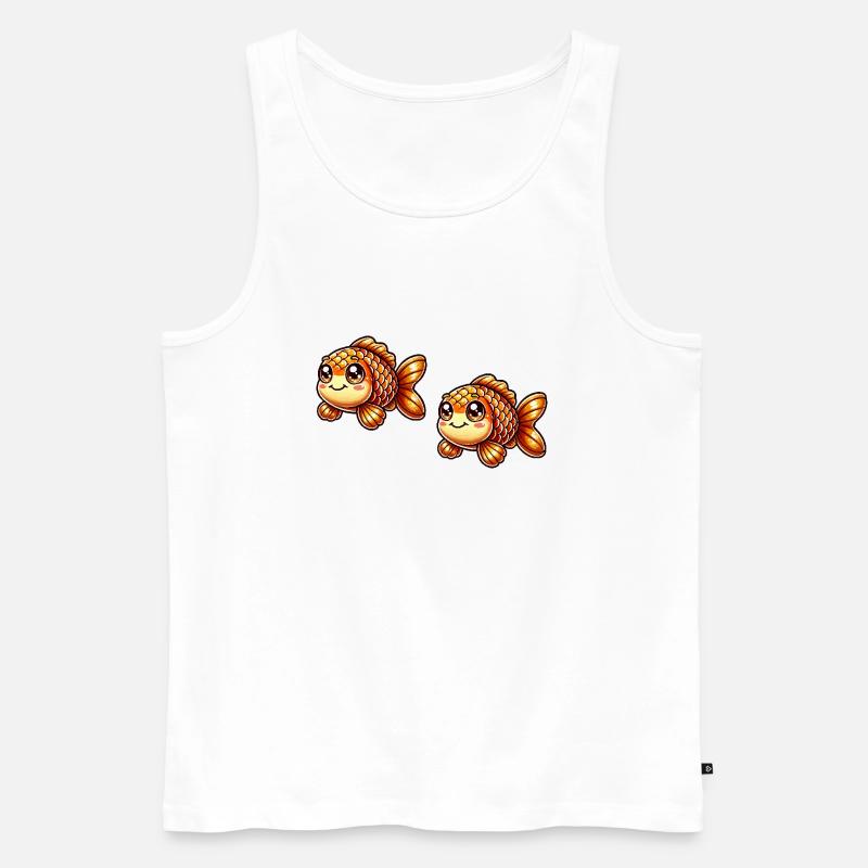 goldfisch comic 2 - Männer Premium Bio Tank Top - Weiß