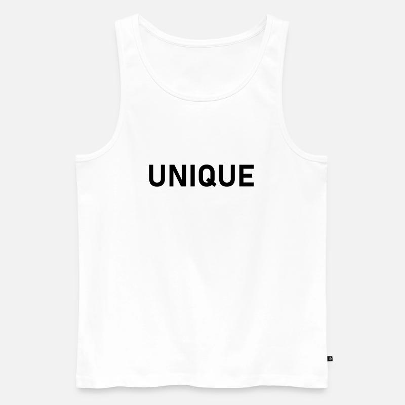 UNIQUE - einzigartig - Unikat- Einzelstück - Männer Premium Bio Tank Top - Weiß