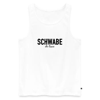 Schwabe le luxe - Stuttgart - deluxe - Männer Premium Bio Tank Top - Weiß - Vorne - Michal (187cm)