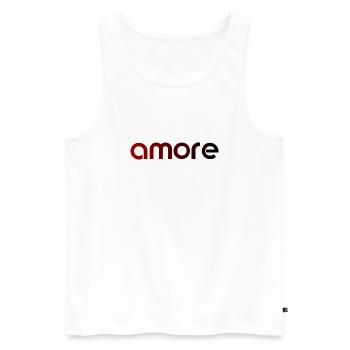 amore - Italia - Italy - Love Italian Love - Men's Premium Organic Tank Top - white - Front - Michal (187cm)