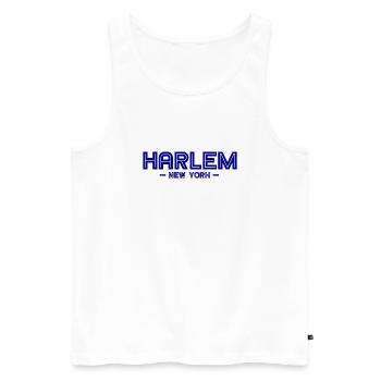 Harlem - NYC - New York - États-Unis - États-Unis - Débardeur bio Premium Homme - blanc - Devant - Michal (187cm)