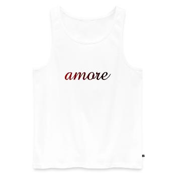 amore - Italia - Italy - Love Italian Love - Men's Premium Organic Tank Top - white - Front - Michal (187cm)