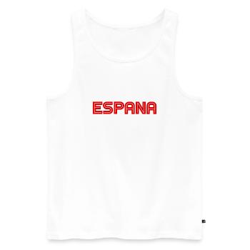 Espana - Spanien - Spain - Madrid - Barcelona - Männer Premium Bio Tank Top - Weiß - Vorne - Michal (187cm)