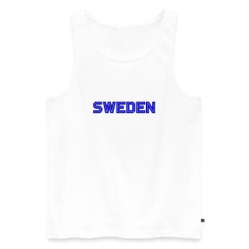 Sverige Sweden Schweden - Men's Premium Organic Tank Top - white - Front - AI Model Male 178 light (178cm)