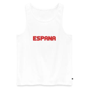 Espana - Spain - Madrid - Barcelona - spanisch - Männer Premium Bio Tank Top - Weiß - Vorne - Michal (187cm)