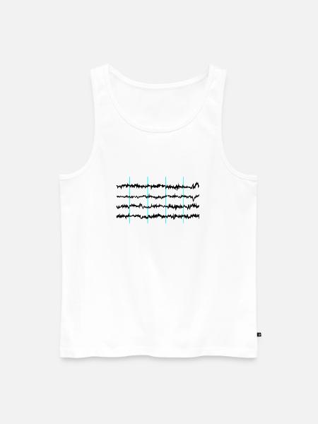 brainwaves - Männer Premium Bio Tank Top - Weiß