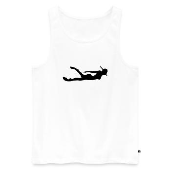 Tauchen - Männer Premium Bio Tank Top - Weiß - Vorne - Michal (187cm)