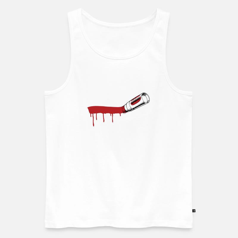 Marker Swoosh - Männer Premium Bio Tank Top - Weiß