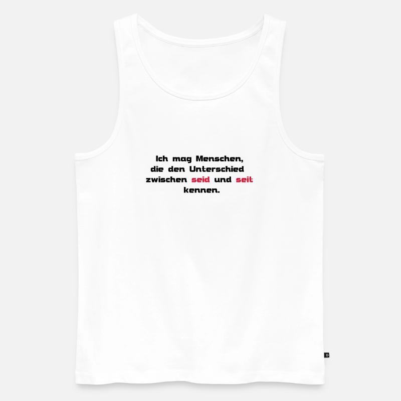 seid seit - Männer Premium Bio Tank Top - Weiß
