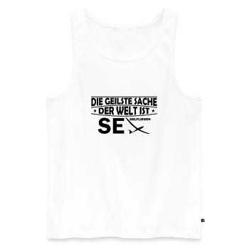 geilstes sache ist Segelfliegen Geschenk Segelflug - Männer Premium Bio Tank Top - Weiß - Vorne - Michal (187cm)