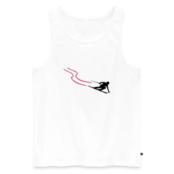 ski - Männer Premium Bio Tank Top - Weiß - Vorne - Michal (187cm)