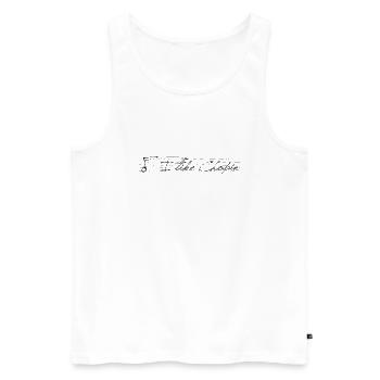 I like Chopin (black) - Men's Premium Organic Tank Top - white - Front - AI Model Male 178 light (178cm)