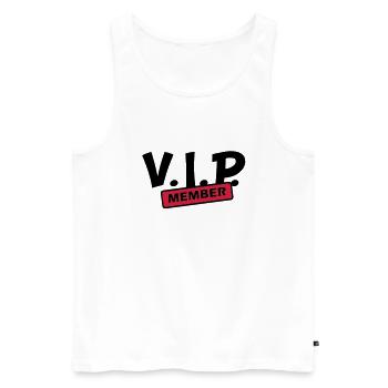 vip member - Männer Premium Bio Tank Top - Weiß - Vorne - AI Model Male 178 light (178cm)