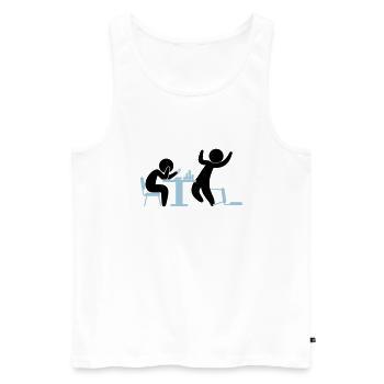A poker player wins a game - Men's Premium Organic Tank Top - white - Front - Michal (187cm)