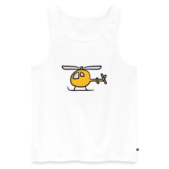 Comic Cartoon Kinder Heli Niedlich - Männer Premium Bio Tank Top - Weiß - Vorne - AI Model Male 178 light (178cm)