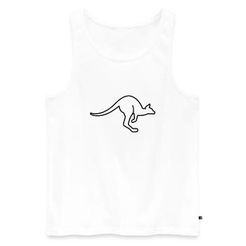 Känguru - Männer Premium Bio Tank Top - Weiß - Vorne - Michal (187cm)