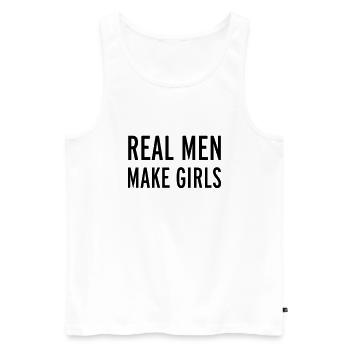 Father - Männer Premium Bio Tank Top - Weiß - Vorne - Michal (187cm)