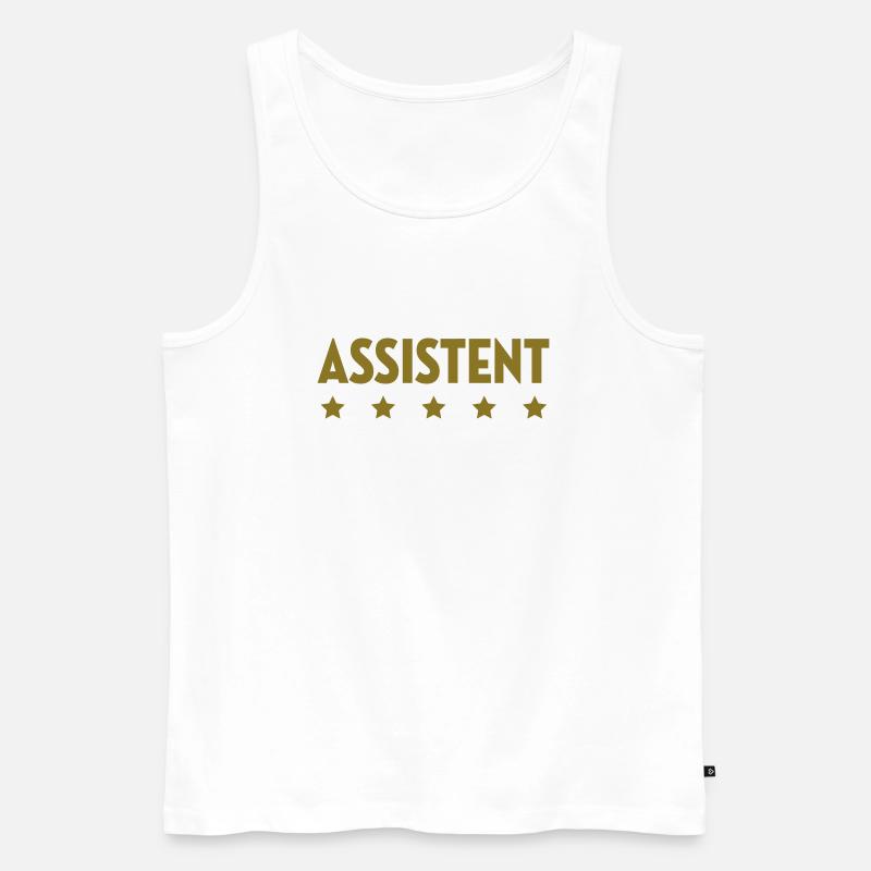 Assistent - Assistentin - Mitarbeiter - Chef - Männer Premium Bio Tank Top - Weiß