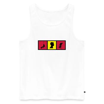 Caver Speleology Speläologie Spéléo Spéléologue - Men's Premium Organic Tank Top - white - Front - AI Model Male 178 light (178cm)