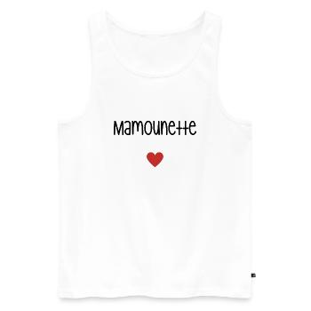 Mamounette idée cadeau - Débardeur bio Premium Homme - blanc - Devant - Michal (187cm)