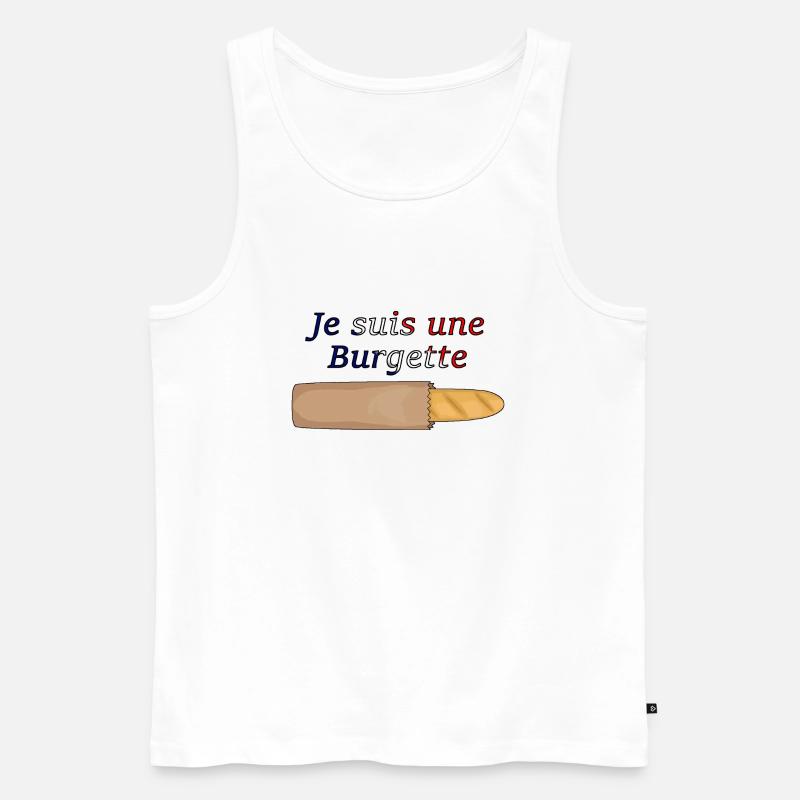Burgette - Männer Premium Bio Tank Top - Weiß