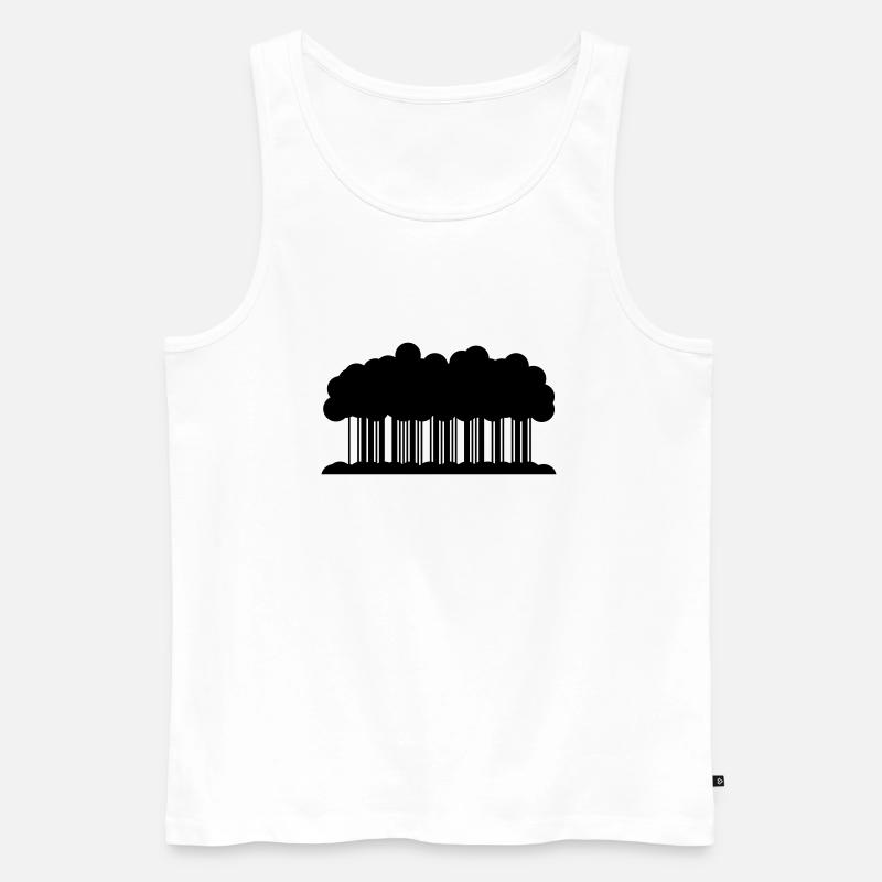 WALD Code - Männer Premium Bio Tank Top - Weiß