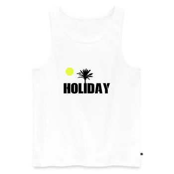Holiday - Men's Premium Organic Tank Top - white - Front - Michal (187cm)