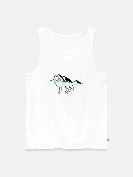 Wolf Mountains 02 - Men's Premium Organic Tank Top - white