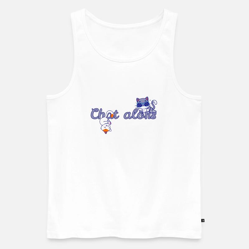 Chatten Sie dann - Männer Premium Bio Tank Top - Weiß