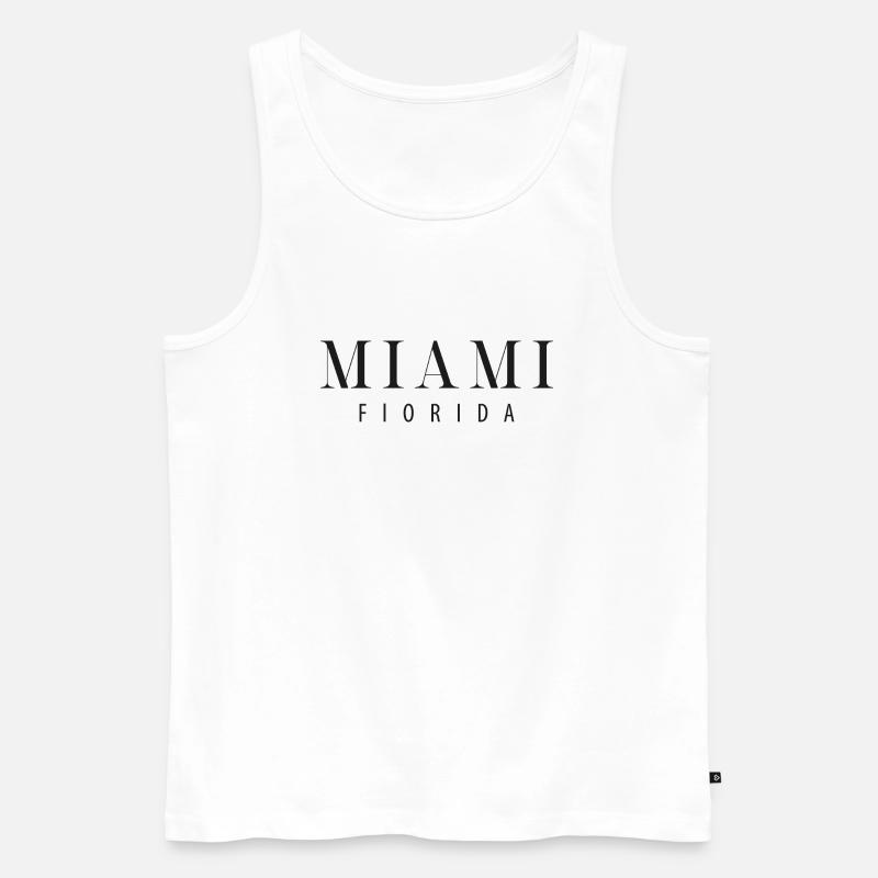 Miami - Florida - Männer Premium Bio Tank Top - Weiß