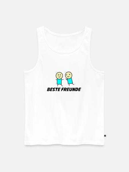 beste freunde 1 - Männer Premium Bio Tank Top - Weiß
