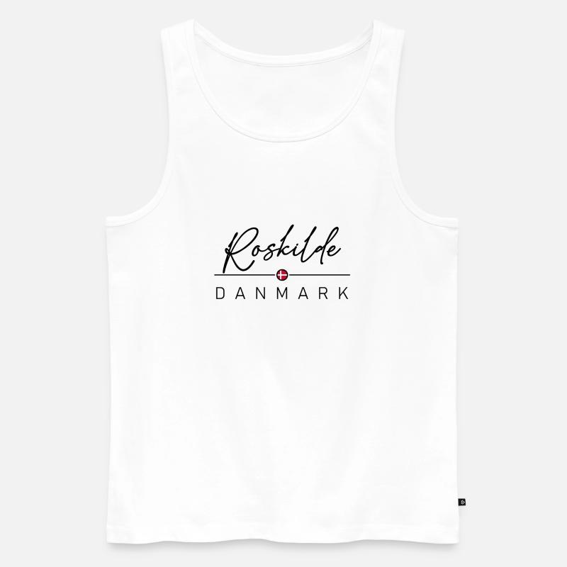 Dänemark - Roskilde - Danmark - Denmark - Männer Premium Bio Tank Top - Weiß