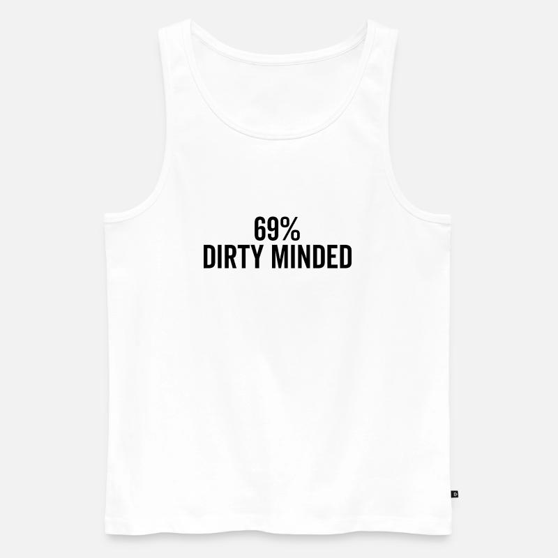 69% schmutzig gesinnt - Männer Premium Bio Tank Top - Weiß