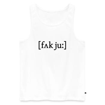 IPA Fuck You - Débardeur bio Premium Homme - blanc - Devant - AI Model Male 178 light (178cm)