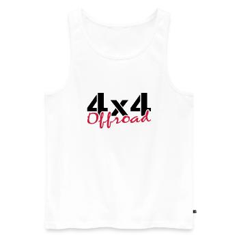 offroad - Männer Premium Bio Tank Top - Weiß - Vorne - Michal (187cm)