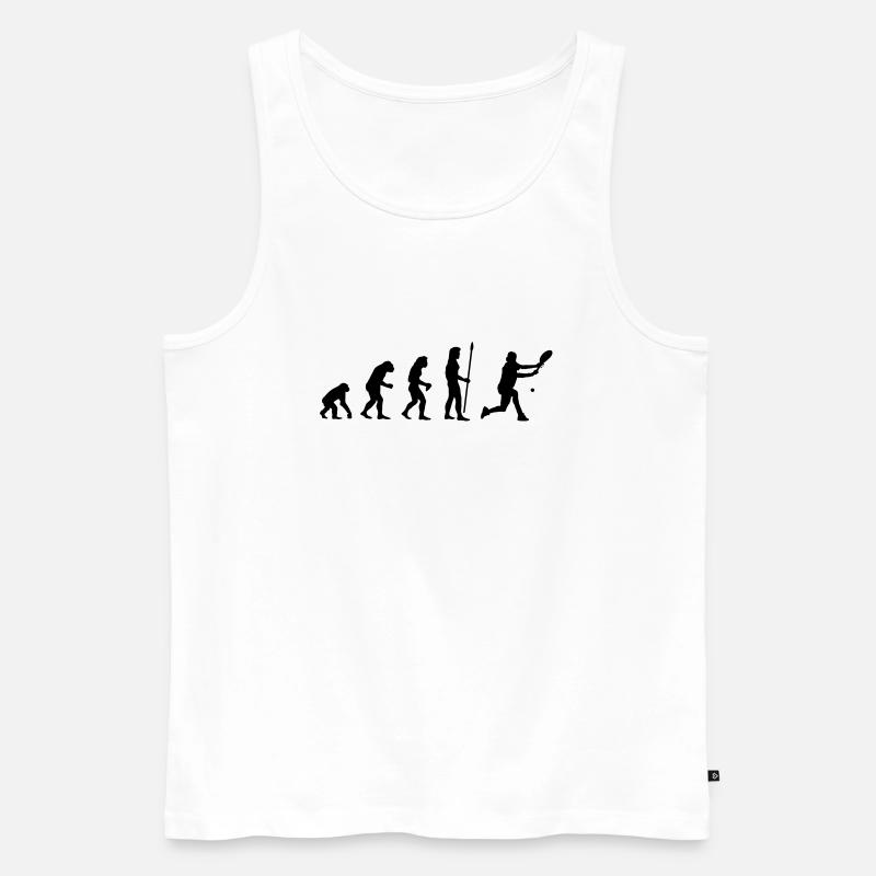 evolution_tennis1 - Männer Premium Bio Tank Top - Weiß