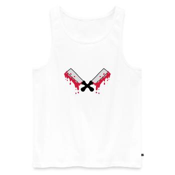 bloody_cleavers - Débardeur bio Premium Homme - blanc - Devant - Michal (187cm)