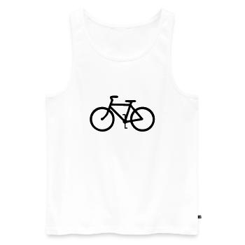 Bicycle - Men's Premium Organic Tank Top - white - Front - AI Model Male 178 light (178cm)