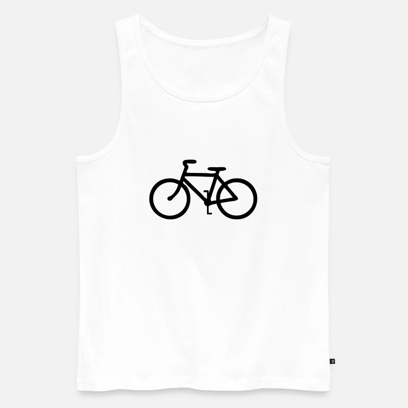 Fahrrad - Männer Premium Bio Tank Top - Weiß