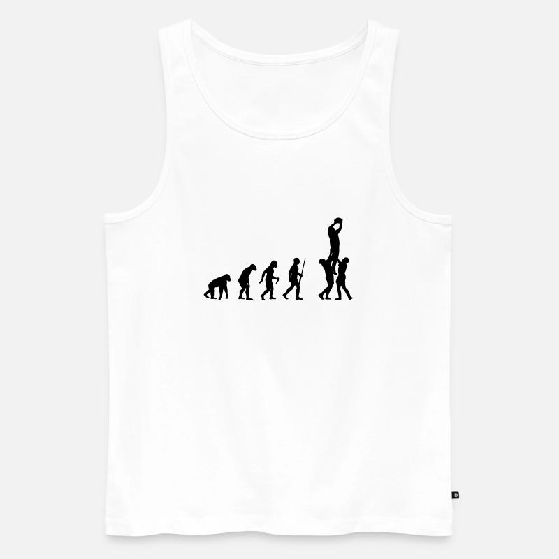 Evolution Rugby - Männer Premium Bio Tank Top - Weiß