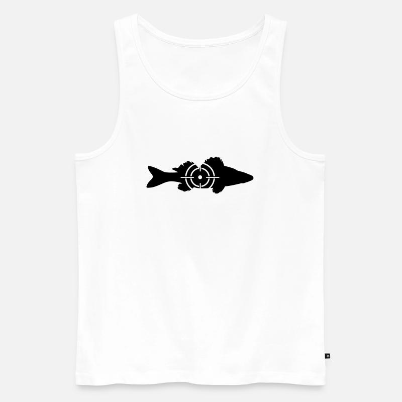 Target Pike-Perch - Männer Premium Bio Tank Top - Weiß