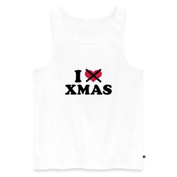 I hate xmas christmas - Débardeur bio Premium Homme - blanc - Devant - Michal (187cm)