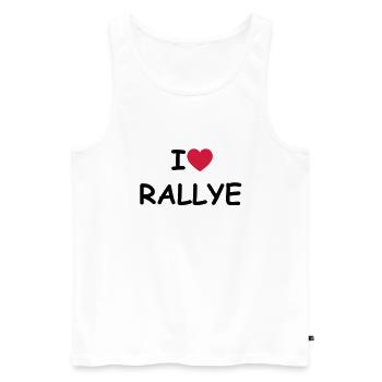 I love/heart Rallye - Männer Premium Bio Tank Top - Weiß - Vorne - Michal (187cm)