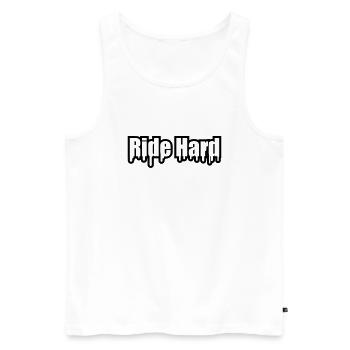 Ride Hard Graffiti - Débardeur bio Premium Homme - blanc - Devant - Michal (187cm)