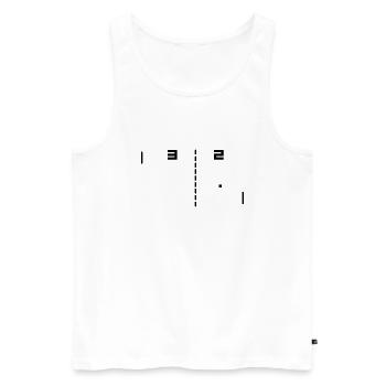 pong - Débardeur bio Premium Homme - blanc - Devant - Michal (187cm)
